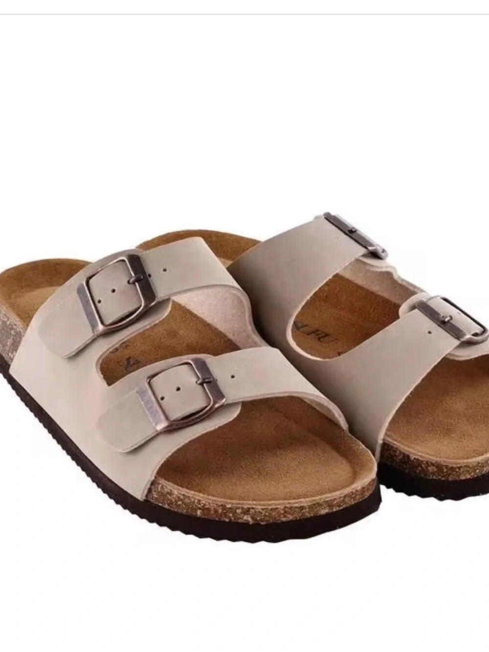 SUFU Size 11M Classic Double-Strap Stone Nubuck Sandals